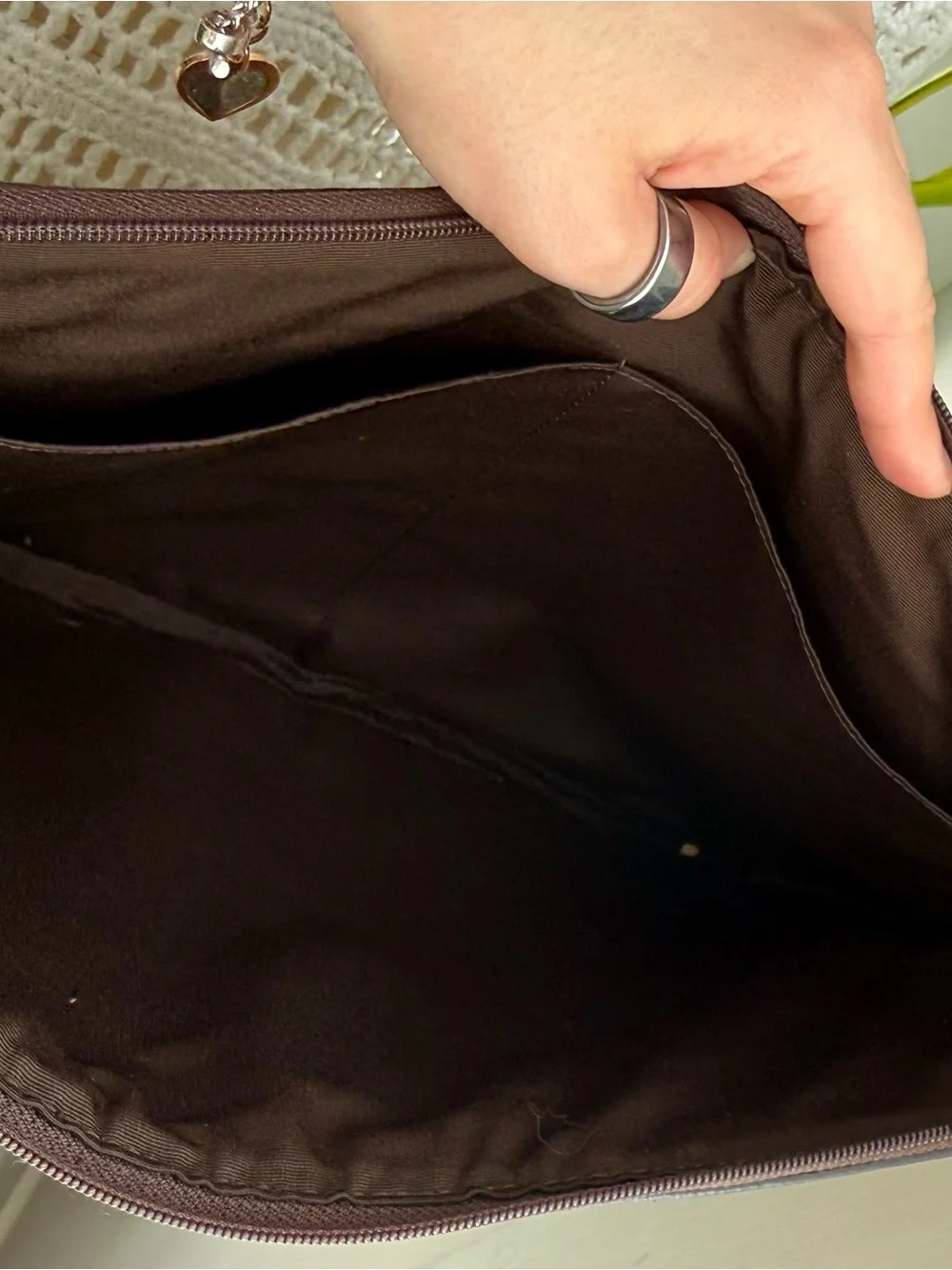 Coach Tan and Brown Signature Laptop Sleeve